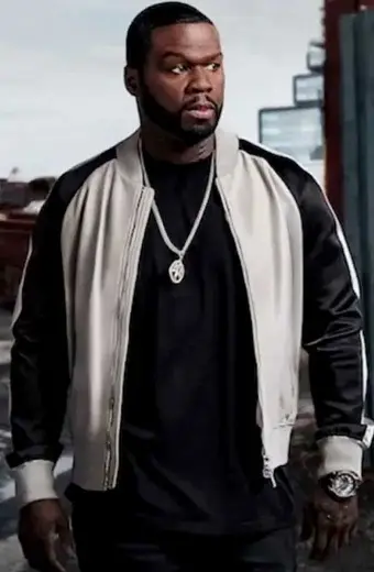 Kanan Stark Power Final Betrayal 50 Cent White Bomber Jacket