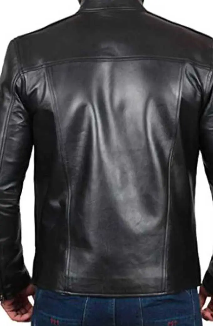 Wes Brown Nashville Christmas Carol Mens Black Leather Jacket wes-brown-a-nashville-christmas-carol-jacket
