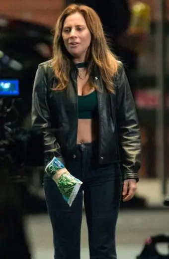 A Star is Born Ally Lady Gaga Black Bomber Leather Jacket