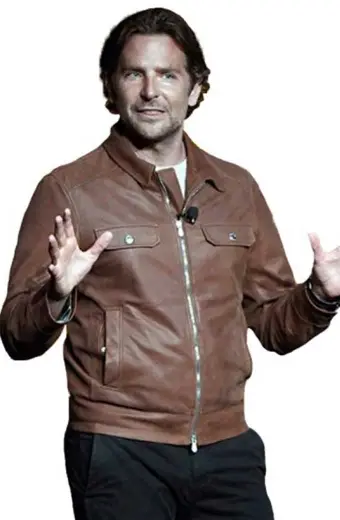 Bradley Cooper Star Is Born Jackson Maine Brown Leather Jacket