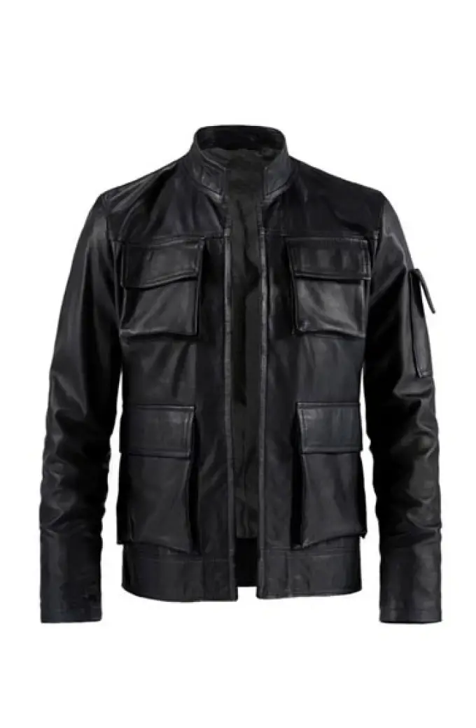 A Star Wars Story Alden Ehrenreich Han Solo Black Jacket a-star-wars-story-han-solo-jacket