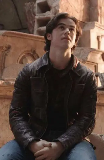 Keean Johnson Alita Battle Angel Hugo Black Leather Jacket
