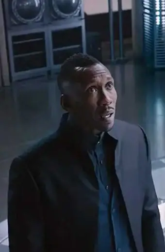 Vector Mahershala Ali Alita Battle Angel Black Cotton Coat