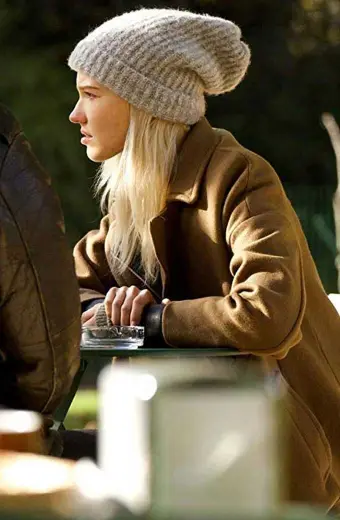 Anna Poliatova Sasha Luss Casual Womens Brown Wool Trench Coat sasha-luss-anna-poliatova-coat