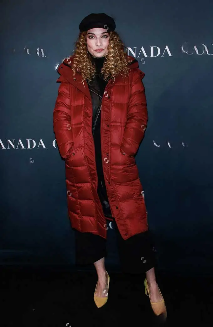 Canada Goose Atigi Launch Annie Murphy Fur Hooded Puffer Coat annie-murphy-canada-goose-atigi-launch-coat