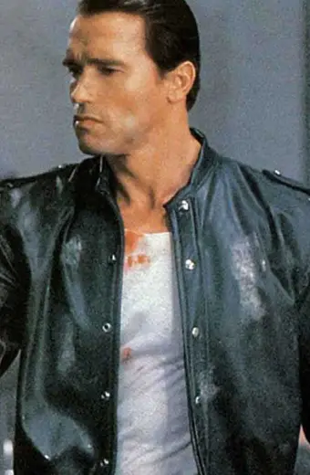 Arnold Schwarzenegger Red Heat Ivan Danko Black Leather Jacket