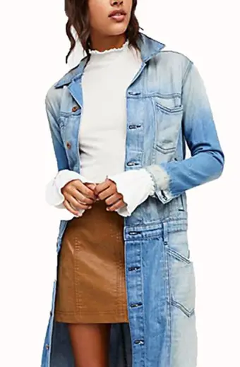 Arrow TV Show Zoe Ramirez Andrea Sixtos Blue Denim Trench Coat
