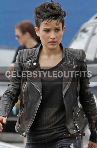 Arrow TV Show Sin Bex Taylor Klaus Biker Black Leather Jacket