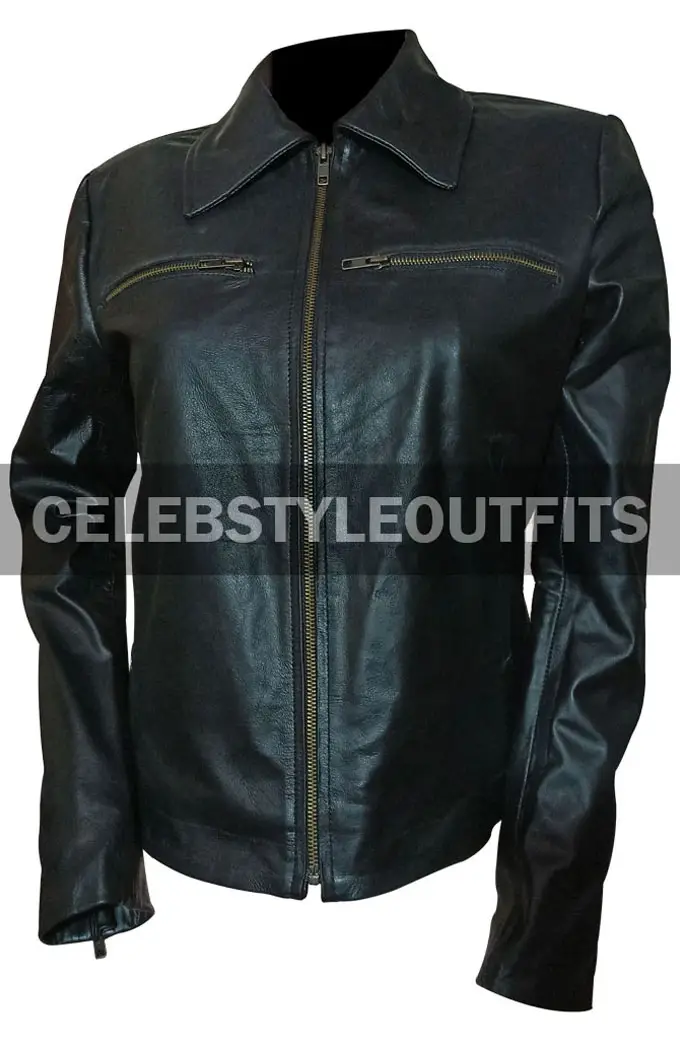 Caity Lotz Arrow Sara Lance White Canary Black Leather Jacket arrow-sara-lance-caity-lotz-jacket