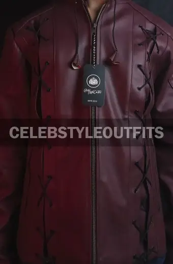 Roy Harper Arrow Colton Haynes Arsenal Maroon Leather Jacket