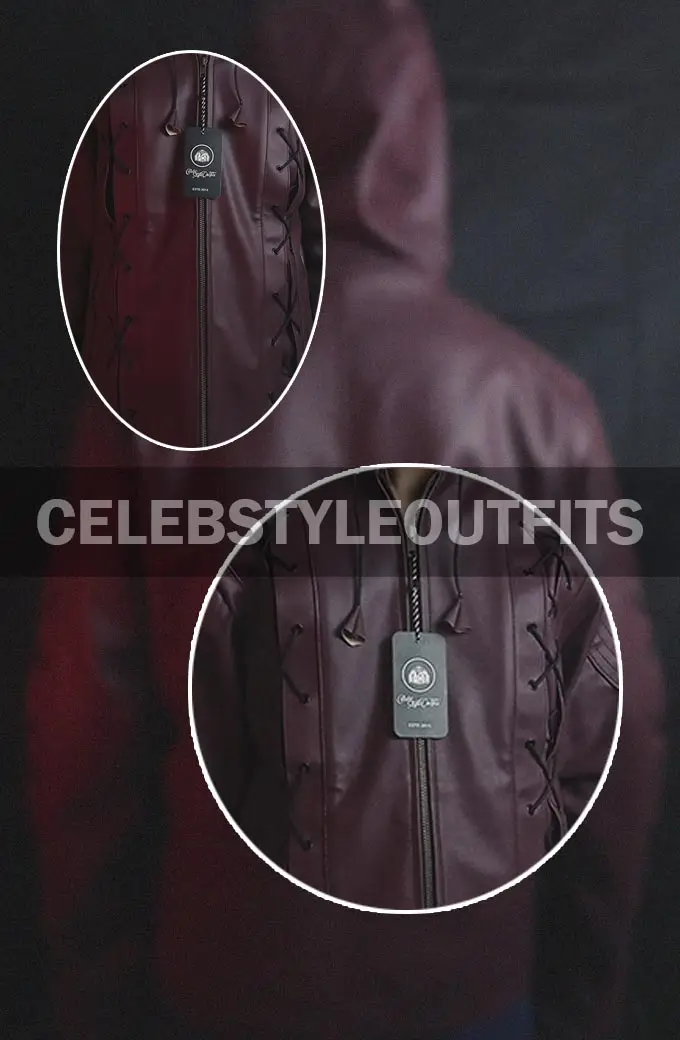 Arsenal Arrow Roy Harper Colton Haynes Maroon Leather Jacket arrow-colton-haynes-leather-jacket-costume