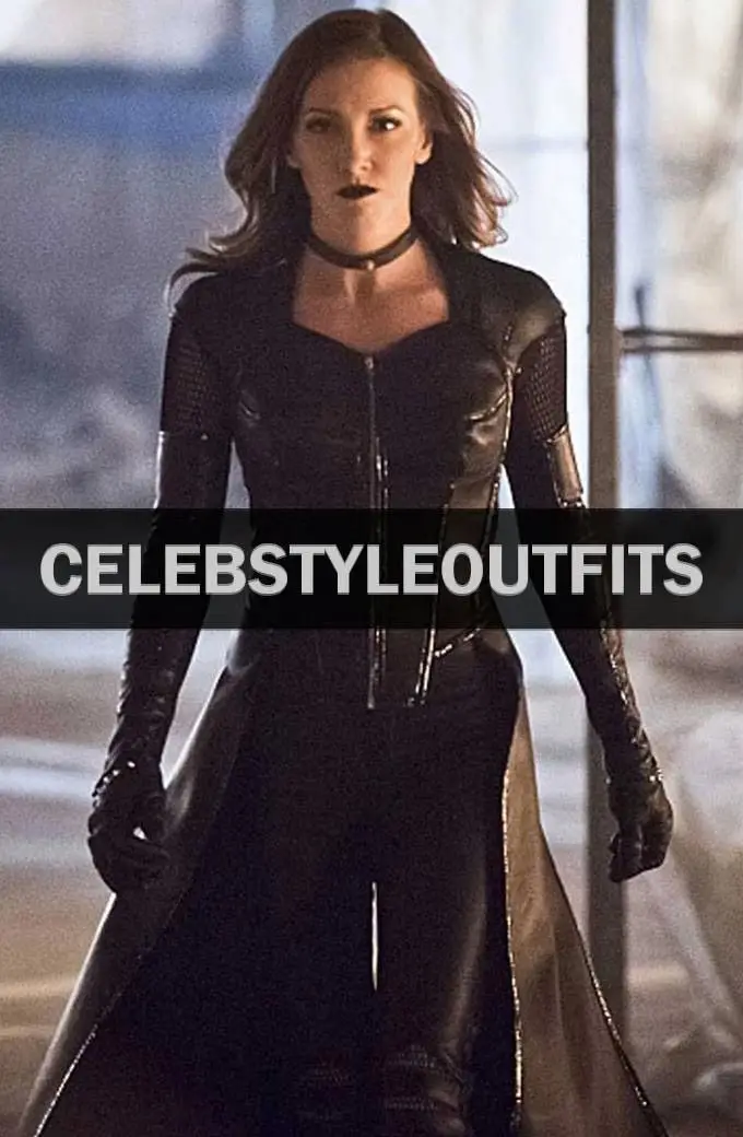 Black Canary Katie Cassidy Black Siren Laurel Lance Arrow Coat katie-cassidy-arrow-siren-leather-coat