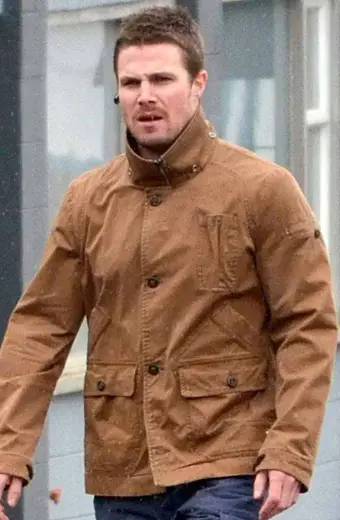 Oliver Queen Arrow TV Show Stephen Amell Brown Suede Jacket