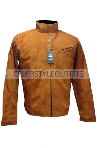 Colton Haynes Arsenal Arrow Roy Harper Brown Suede Jacket