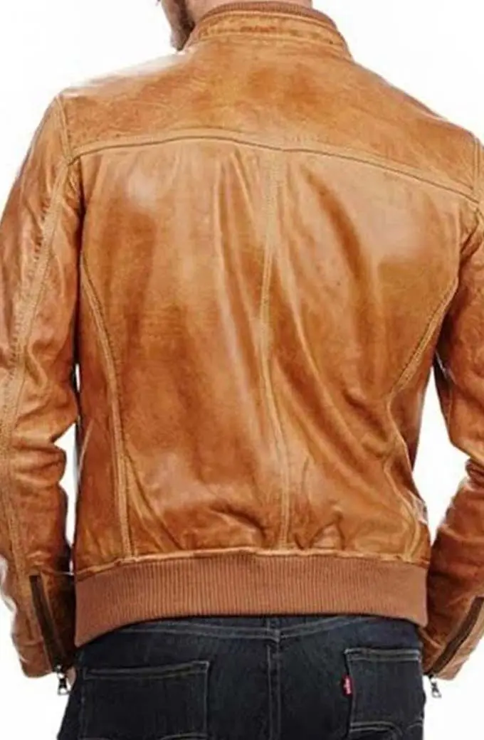 Arrow TV Show Colin Donnell Tommy Merlyn Brown Leather Jacket arrow-colin-donnell-brown-jacket