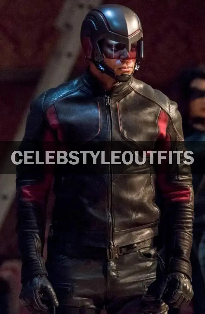John Diggle David Ramsey Arrow TV Series Black Leather Jacket arrow-john-diggle-john-diggle-leather-jacket