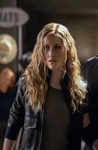 Arrow Katherine McNamara Mia Smoak Bomber Black Leather Jacket