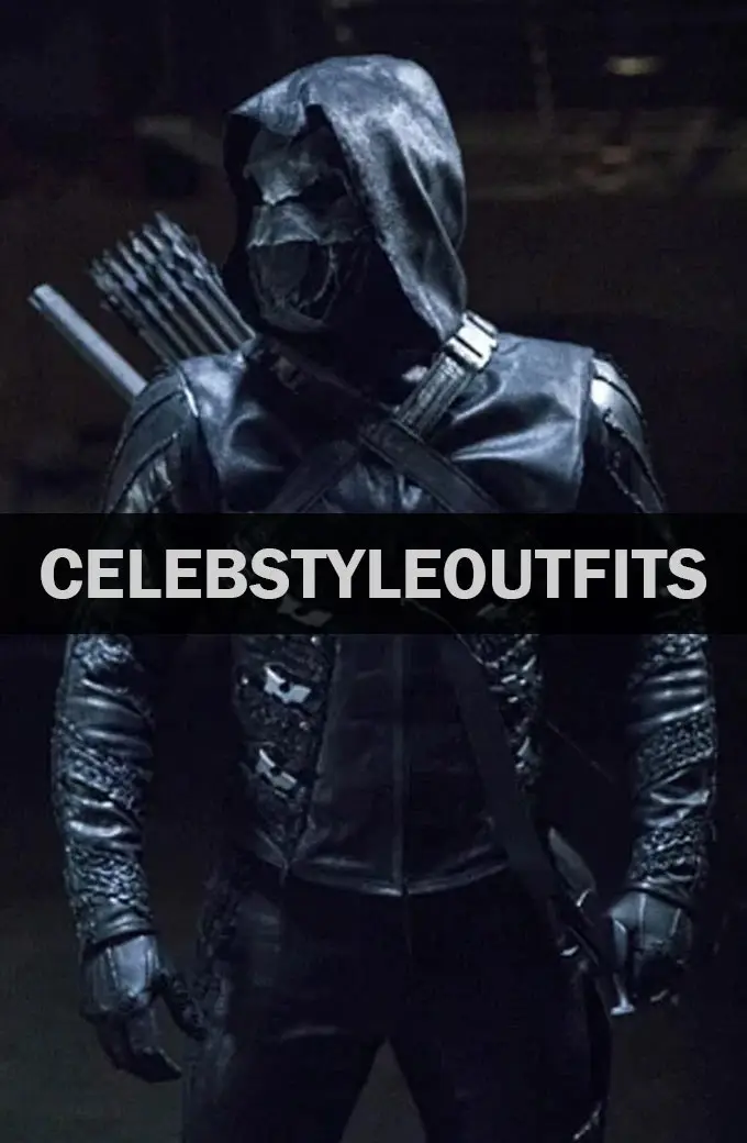 Michael Dorn Arrow Prometheus Black Hooded Leather Jacket arrow-prometheus-michael-dorn-leather-jacket