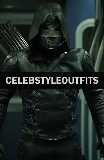 Prometheus Arrow Michael Dorn Black Hooded Leather Jacket