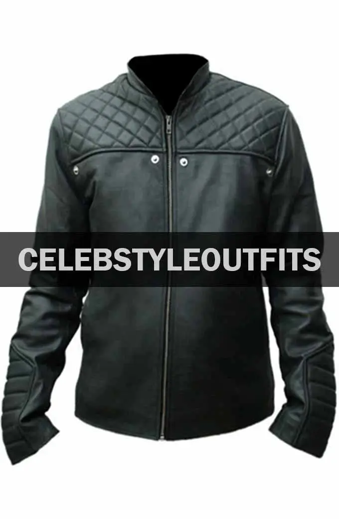 Oliver Queen Arrow Stephen Amell Hooded Green Leather Jacket stephen-amell-arrow-green-leather-costume-jacket