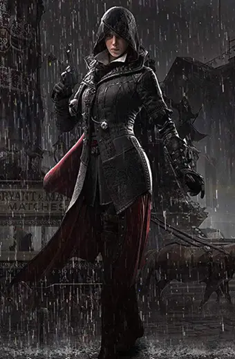 Dame Evie Frye Assassins Creed Syndicate Black Cosplay Jacket