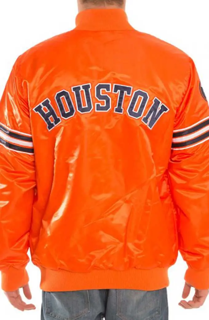 Houston Astros Starter Baseball Team Bomber Stripes Jacket houston-astros-starter-jacket