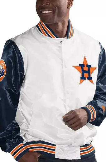 Houston Astros Starter The Legend White Varsity Bomber Jacket