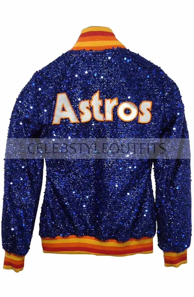 Houston Astros Blue Sparkle Sequin Varsity Bomber Jacket houston-astros-sparkle-jacket