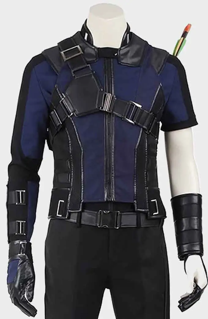 Hawkeye Captain America Civil War Purple And Black Cotton Vest jeremy-renner-civil-war-jacket