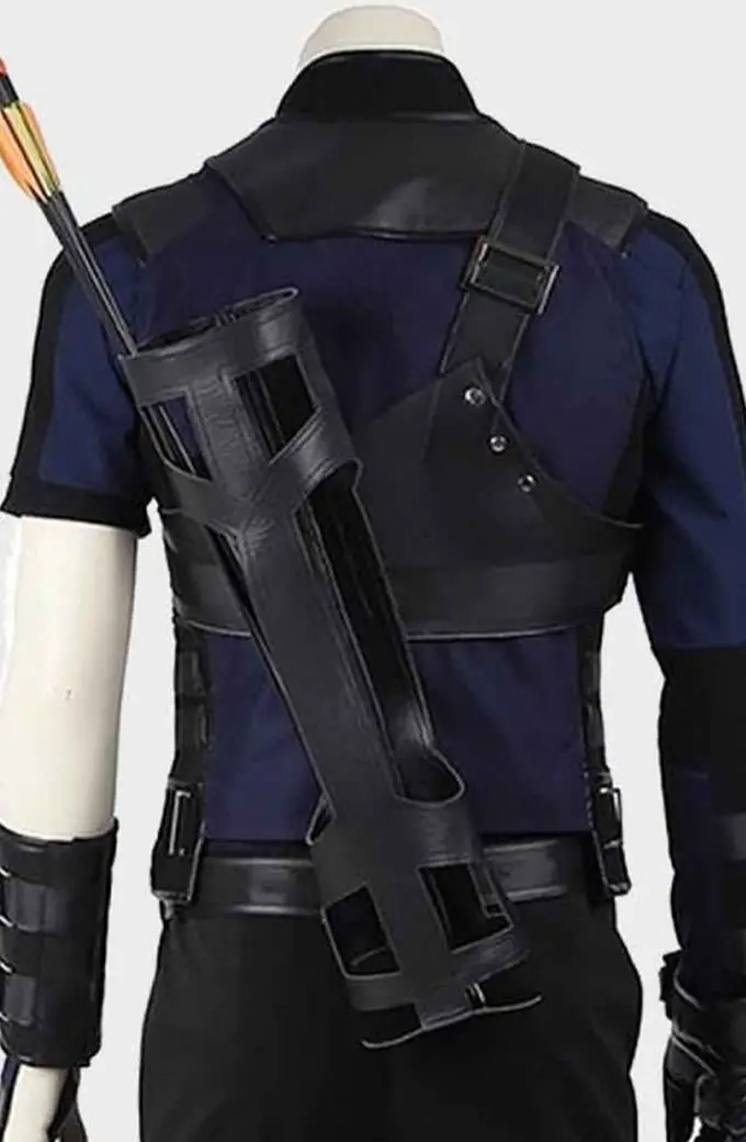 Hawkeye Captain America Civil War Purple And Black Cotton Vest jeremy-renner-civil-war-jacket