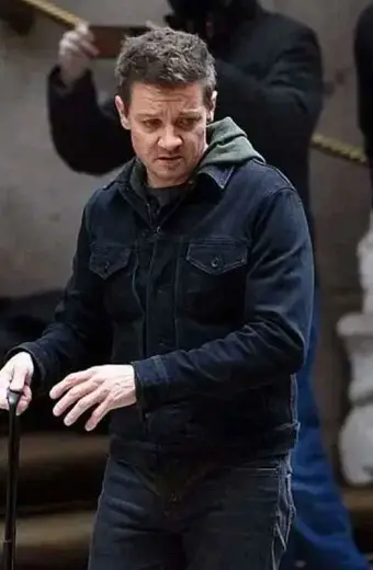 Hawkeye Ronin Jeremy Renner Clint Barton Black Denim Jacket