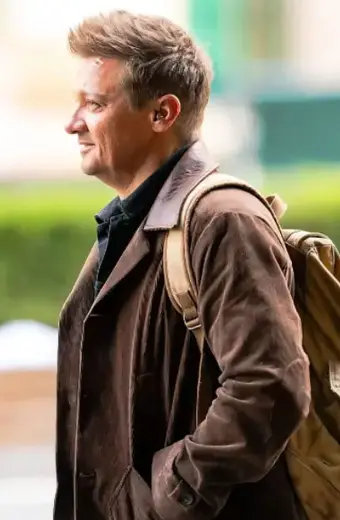 Jeremy Renner Hawkeye Ronin Clint Barton Brown Leather Jacket