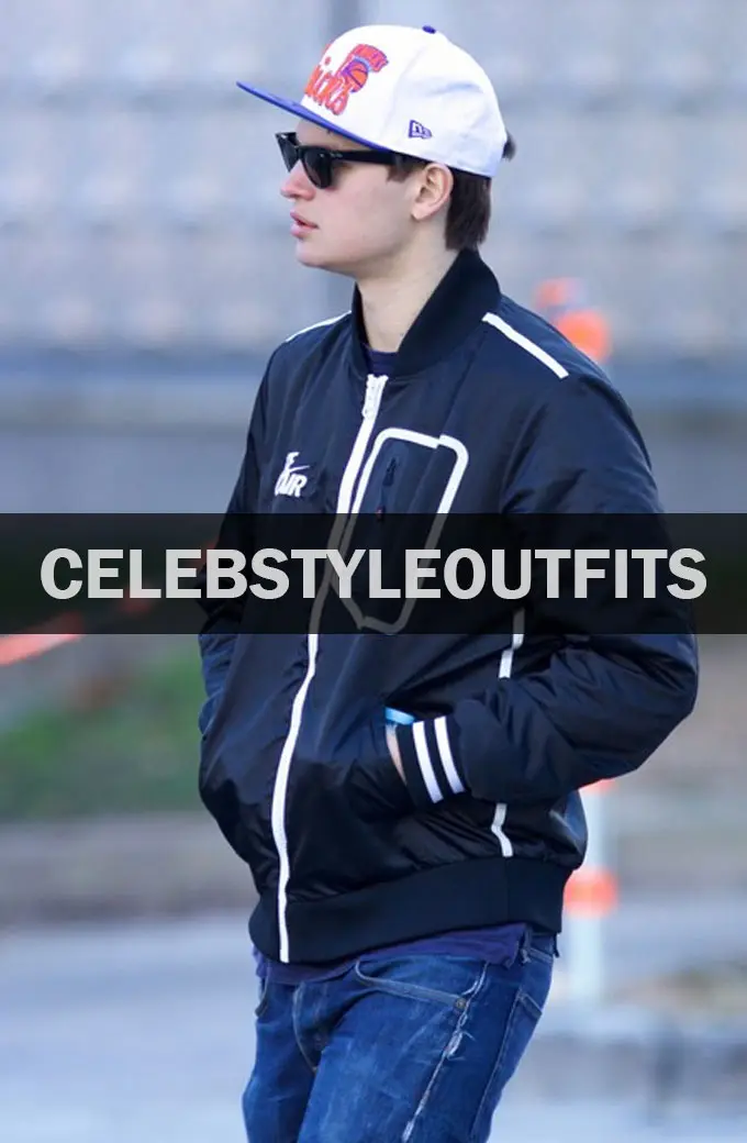 Baby Driver Ansel Elgort Bomber Black Satin Varsity Jacket ansel-elgort-baby-driver-varsity-jacket