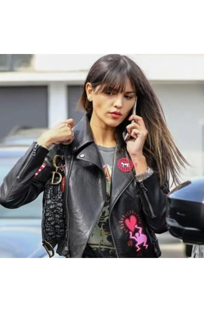 Eiza González Cotton Coats And Leather Jackets Merchandise