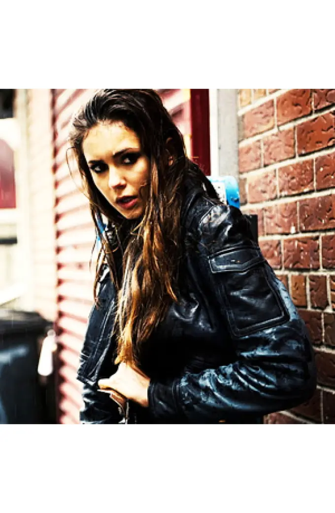 Nina Dobrev Leather Jackets And Cotton Coats Collection