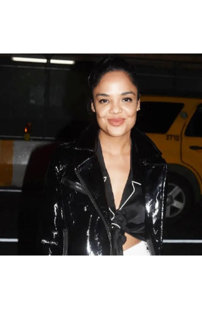Tessa Thompson Leather Jackets And Cotton Coats Collection