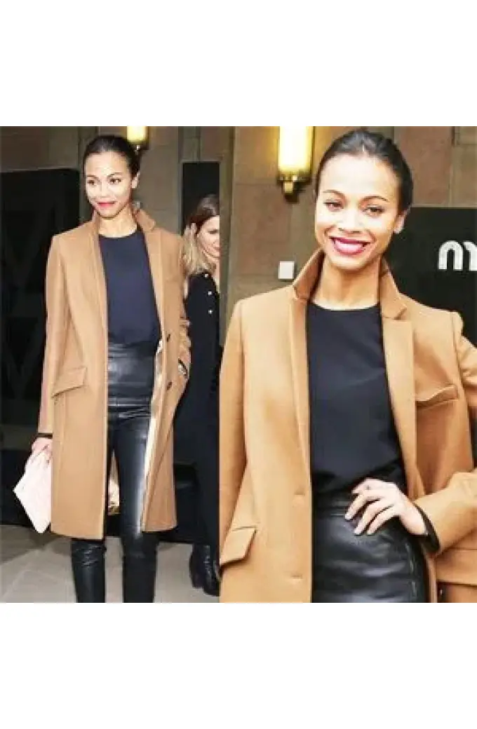 Zoe Saldana Cotton Coats And Leather Jackets Merchandise