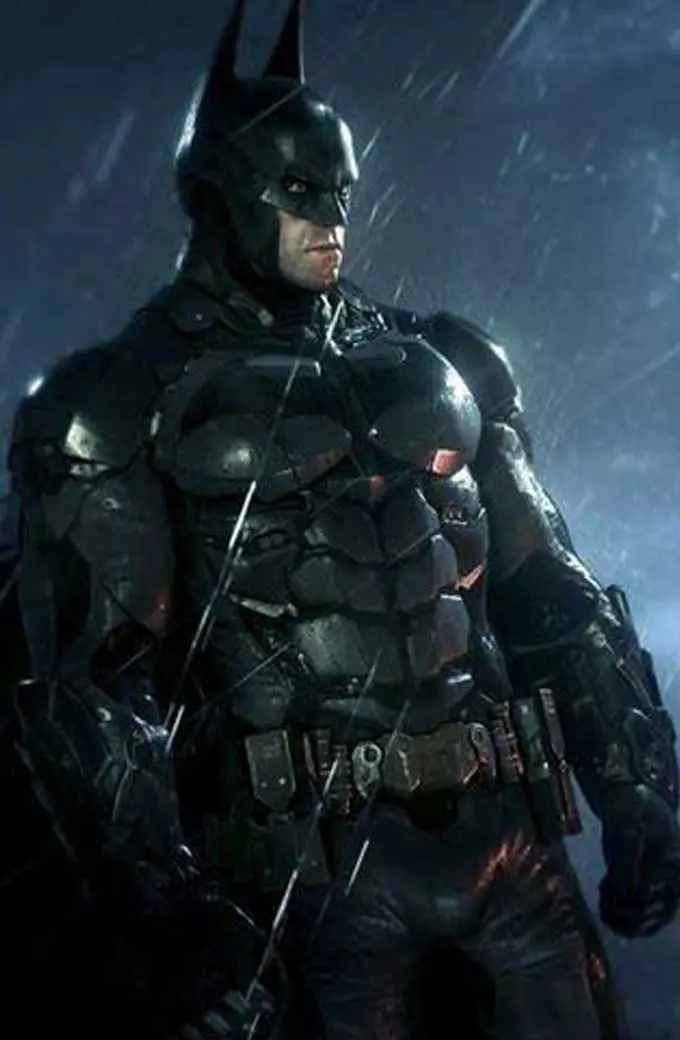 Batman Bruce Wayne Arkham Knight Black Cosplay Leather Jacket arkham-knight-batman-jacket