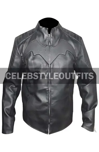 Bruce Wayne Batman Begins Christian Bale Black Biker Jacket