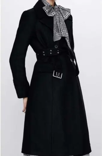 Batwoman Sophie Moore Meagan Tandy Black Wool Trench Coat