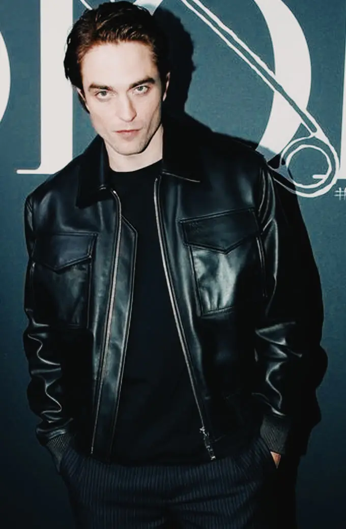 Bruce Wayne The Batman Robert Pattinson Black Leather Jacket the-batman-robert-pattinson-black-jacket