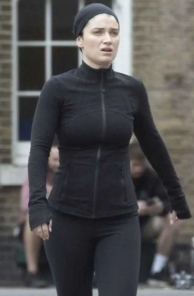 Eve Hewson Adele Behind Her Eyes TV Series Black Fleece Jacket eve-hewson-behind-her-eyes-jacket