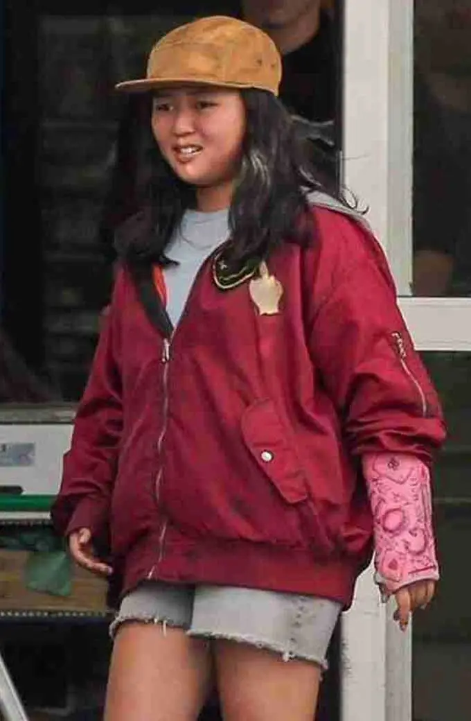 Cassandra Cain Birds Of Prey Elle Jay Basco Red Bomber Jacket birds-of-prey-cassandra-cain-jacket