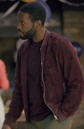 Karl Black Mirror Yahya Abdul-Mateen Maroon Bomber Jacket