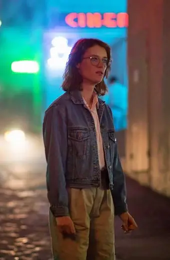Yorkie Black Mirror TV Show Mackenzie Davis Blue Denim Jacket