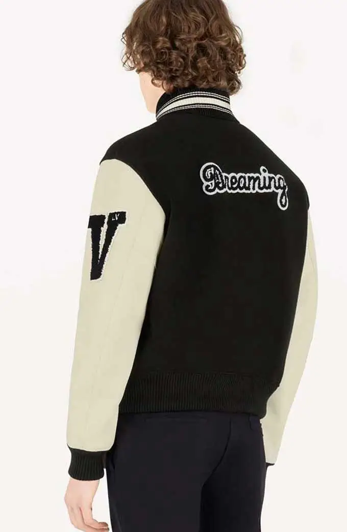 Kenya Barris Black AF Black Wool Jacket blackaf-kenya-barris-varsity-jacket