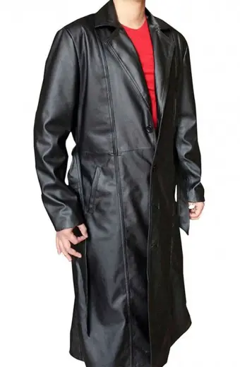Blade Wesley Snipes Eric Brooks Black Leather Long Trench Coat