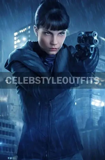 Luv Blade Runner 2049 Sylvia Hoeks Hooded Black Leather Jacket
