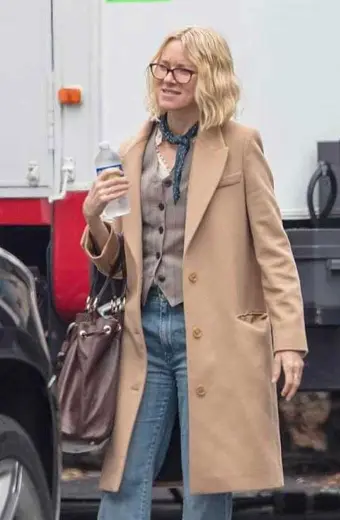 Jemma Wells Naomi Watts Boss Level Beige Cotton Trench Coat