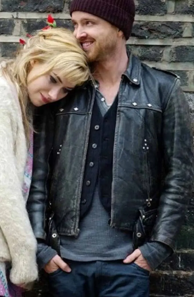 A Long Way Down Aaron Paul JJ Black Biker Distressed Jacket aaron-paul-a-long-way-down-jacket